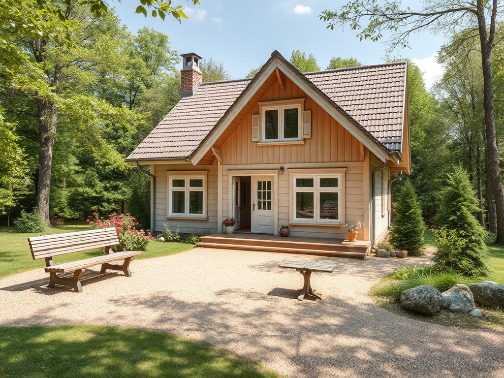 Дом из клееного бруса с панорамными окнами